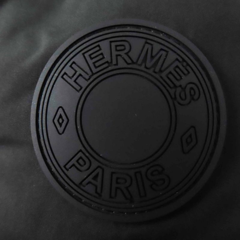 Hermes 2024 4h0178dr Crudo Cell Patch Hooded Down Jacket Black 34 With Hangers