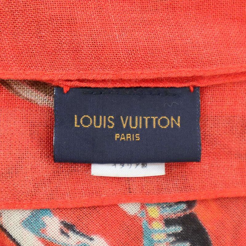 Louis Vuitton 18ss Etoile Palm Tree Shawl Mp1974 Red