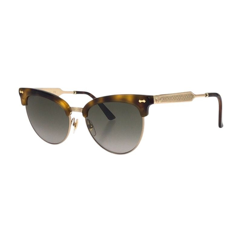 Gucci Amber Pattern Brown Yellow Gold Hardware Acetate GG0055 S 002
