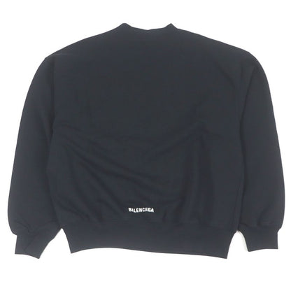 Balenciaga 22AW 697869 Back Logo Embroidery Oversized Sweatshirt Black XXS