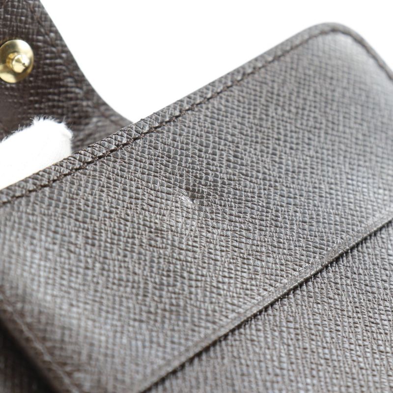 Louis Vuitton Compact Zip M61668 Damier Canvas Brown Ca1002 Women's Fold Wallet