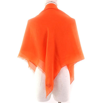 Hermes Carré 110 Cashmere Silk-blend Jacquard Serie Fringed Scarf Orange With