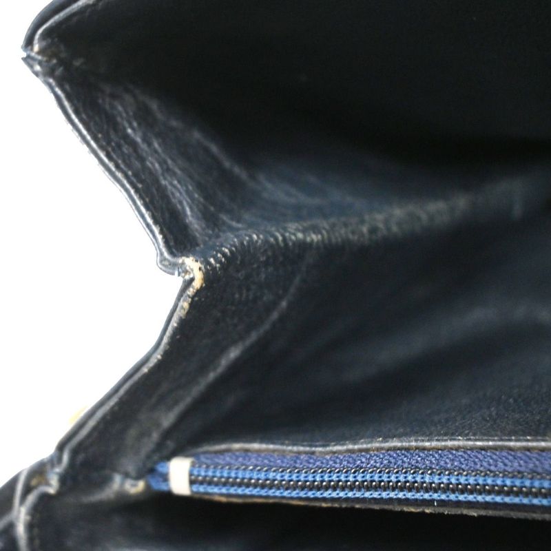 Celine Carriage One Shoulder Bag Macadam Navy Gold 60bs100