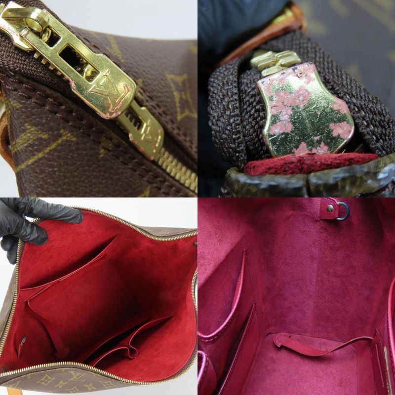 Louis Vuitton Shoulder Bag Amfersley M47275 Monogram Nubuck Leather Brown Gold