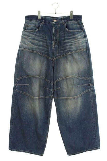 Balenciaga 814161 Trw62 Drawcord Wide Denim Pants Men's S