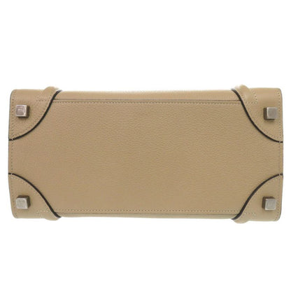 Celine Luggage Micro Shopper Leather Beige Handbag 1112 Celine