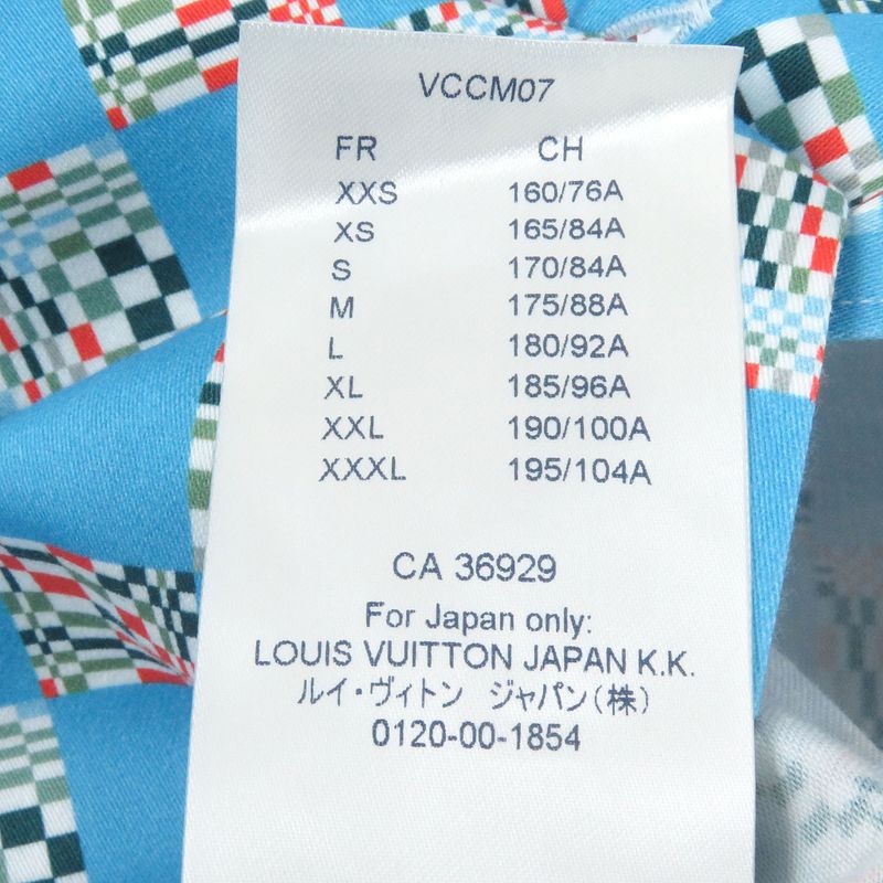 Louis Vuitton 21SS Distorted Damier 100% Cotton Total Pattern Open Collar