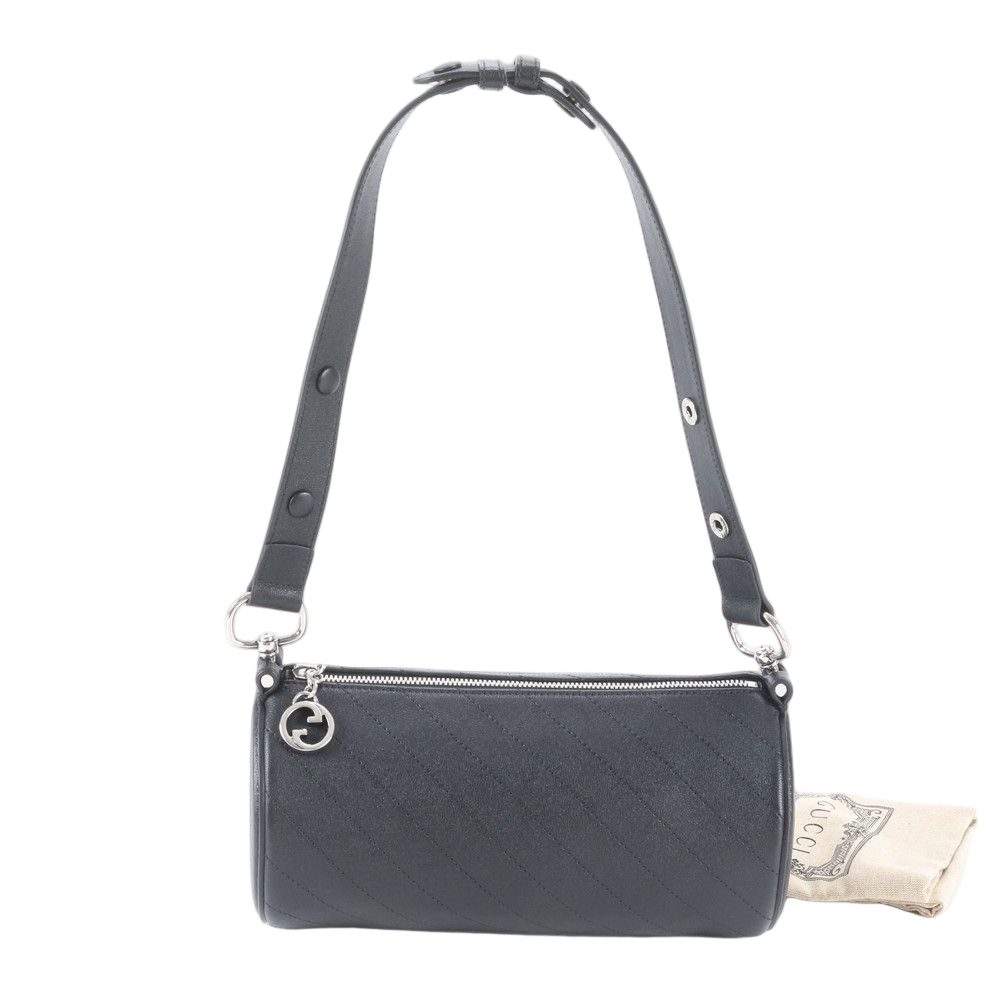 Gucci Blanc Di Leather Shoulder Bag Hand Black