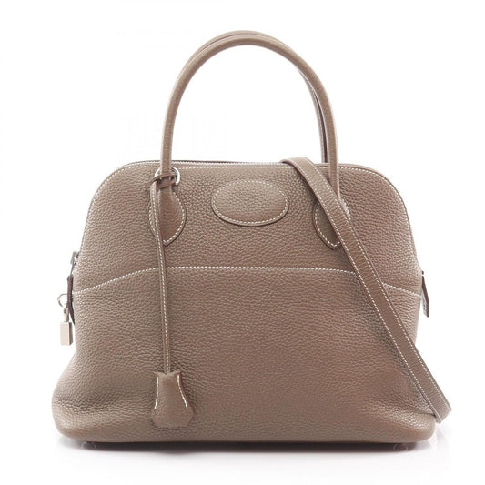 Hermes Handbag Bolide 31 Etoupe Leather