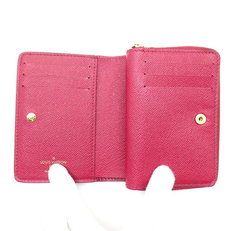 Louis Vuitton Portefeuille Roux M82377 Monogram Women's Fuchsia
