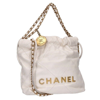 Chanel 22 Lambskin Chain Leather Shoulder Bag Men's