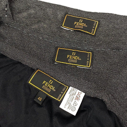 Fendi Vintage Visual Fflogo Knit Set 3 Piece Set 46 Gray Sweater — view 9