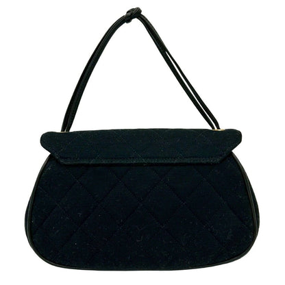 Chanel Logo Turnlock Quilted Cotton Leather — view 3