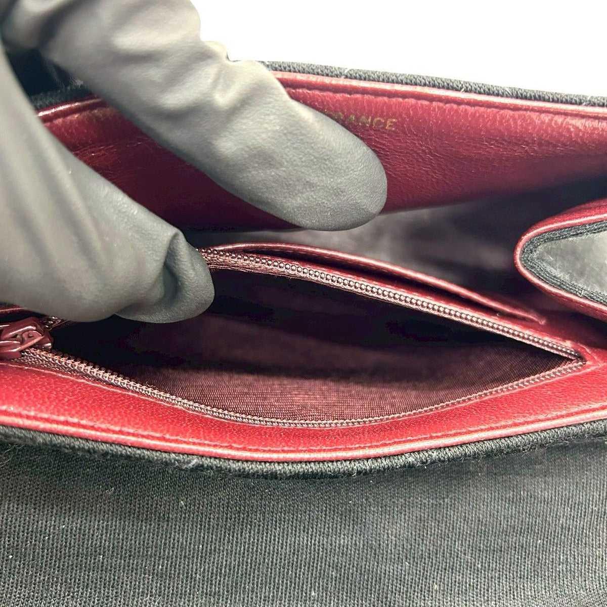 Chanel Logo Turnlock Quilted Cotton Leather — view 10