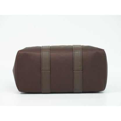 Hermes Acapulco MM Toile Chevron Tote Brown — view 3