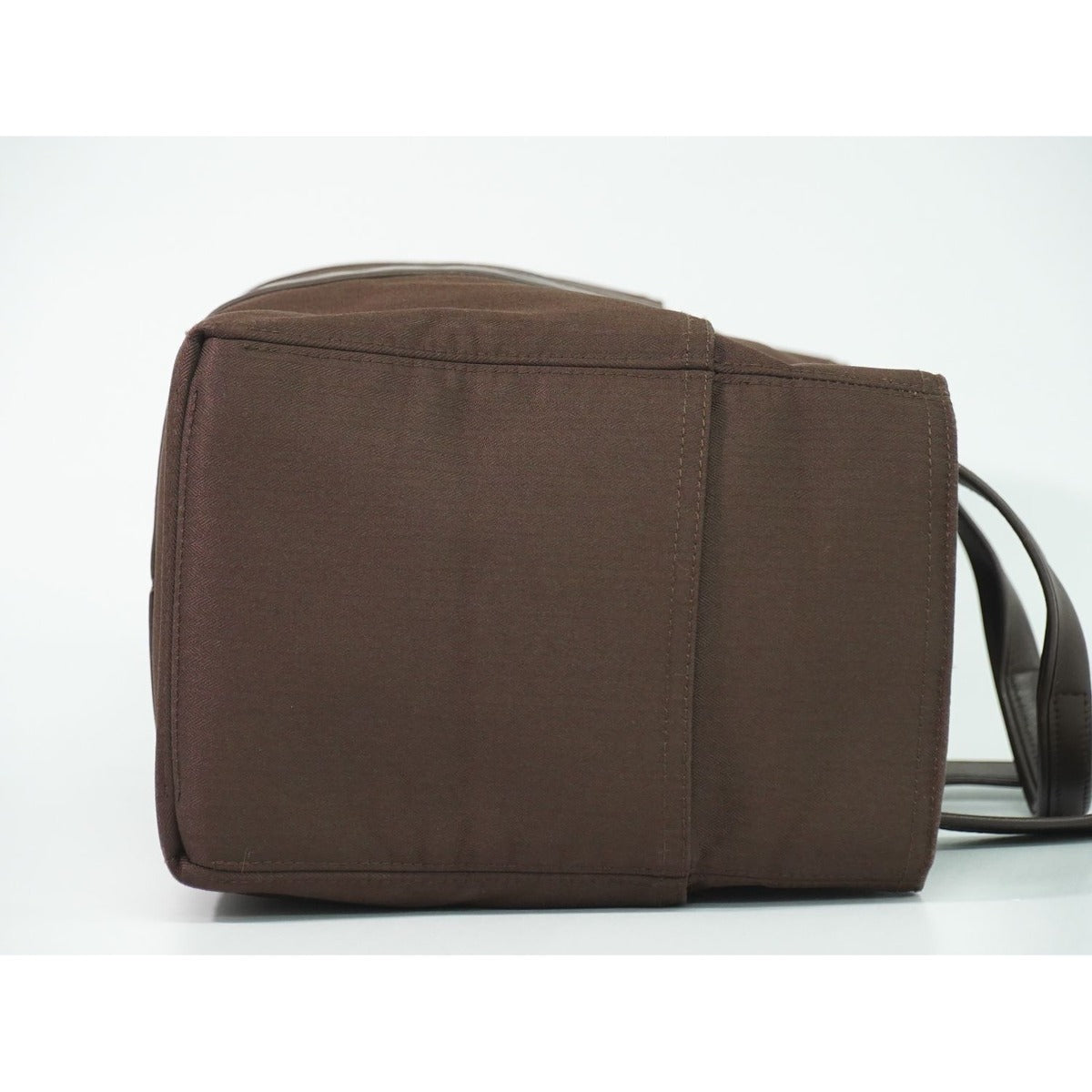Hermes Acapulco MM Toile Chevron Tote Brown — view 4