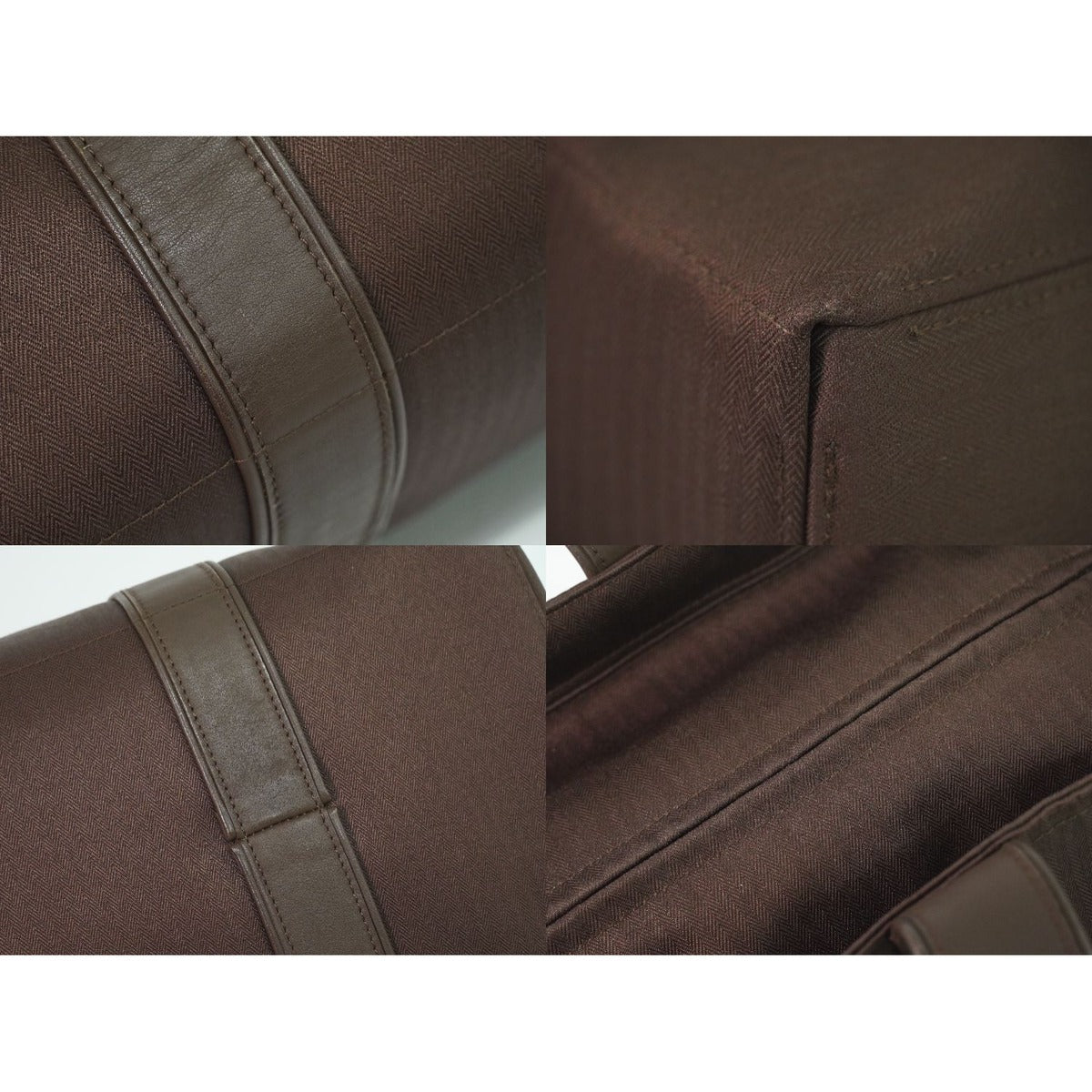 Hermes Acapulco MM Toile Chevron Tote Brown — view 7