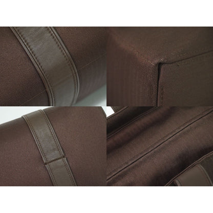 Hermes Acapulco MM Toile Chevron Tote Brown — view 7