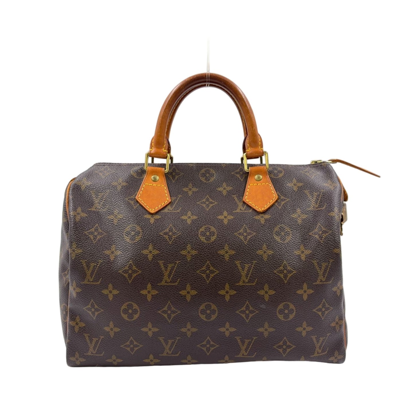 Louis Vuitton Speedy 30 Monogram Leather Brown Light Handbag Gold