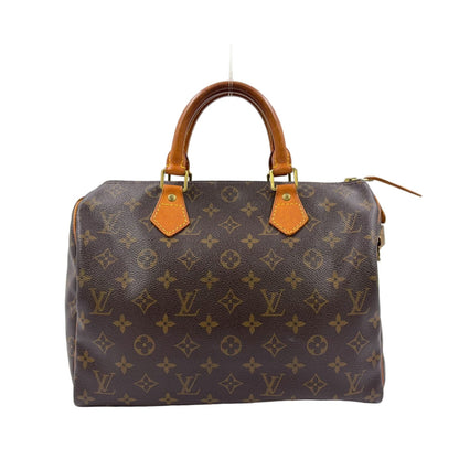 Louis Vuitton Speedy 30 Monogram Leather Brown Light Handbag Gold