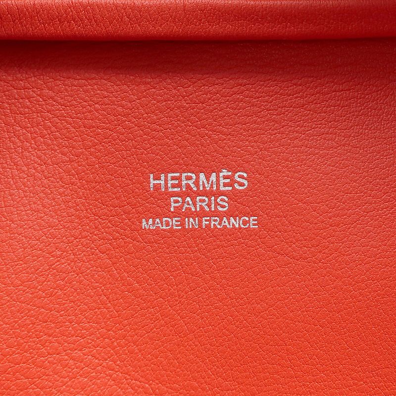 Hermes Handbag Mini Prum Vorsift Capucines Silver Hardware Svhardware Q