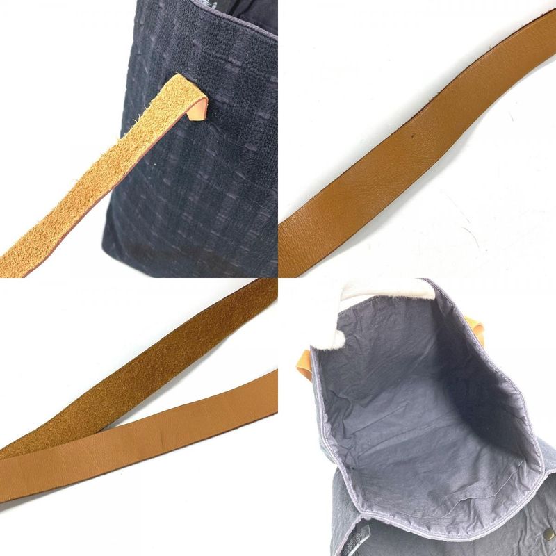 Hermes Shoulder Bag Amedava Cabas De Poche Cotton Navy