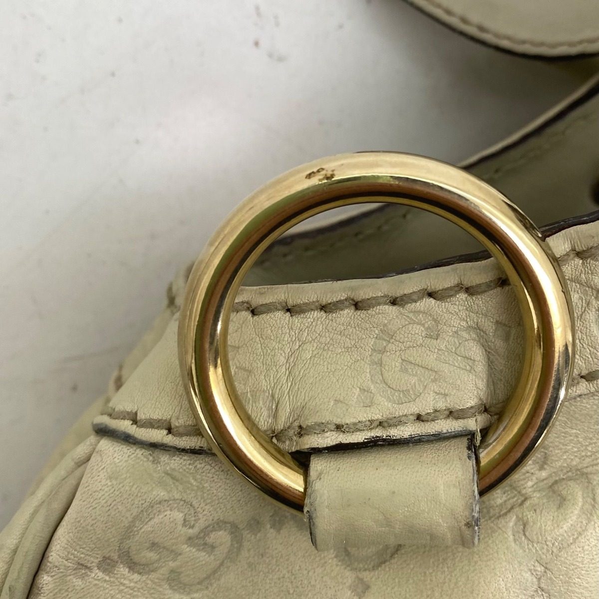 Gucci Handbag Ski GG Leather White Abbey Formal Travel — view 13