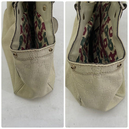 Gucci Handbag Ski GG Leather White Abbey Formal Travel — view 6