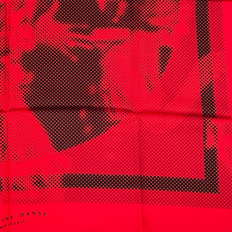 Hermes Carre 90 Josephine Dance Scarf Red Silk