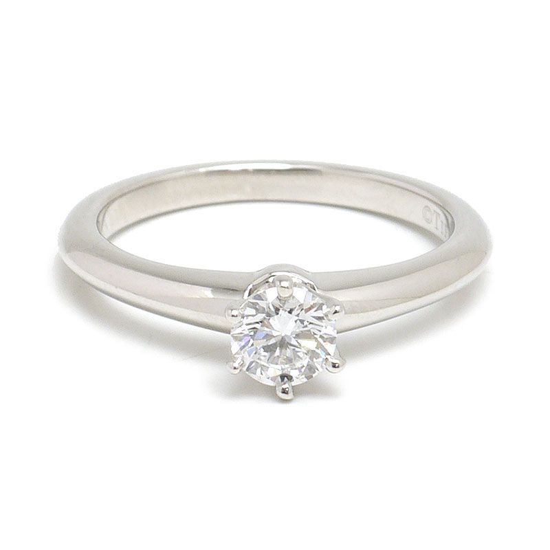 Tiffany & Co Set Diamond Ring Approx 9 Pt950 D0.35ct