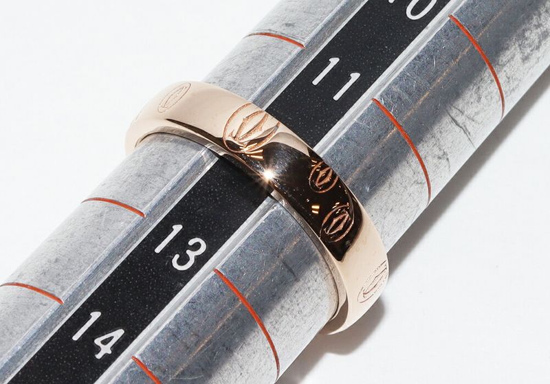 Cartier Ring 18K Pink Gold Happy Birthday Ring SM Logo Cartier Wedding Ring