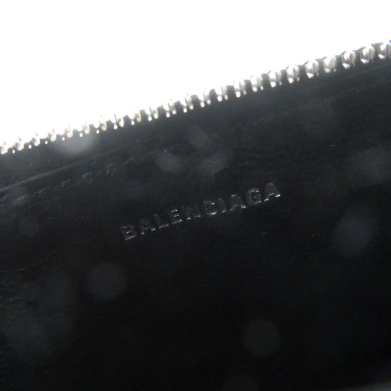 Balenciaga 640535 CASH Leather Bbmonogram Logo Print Fragment Case Card Holder
