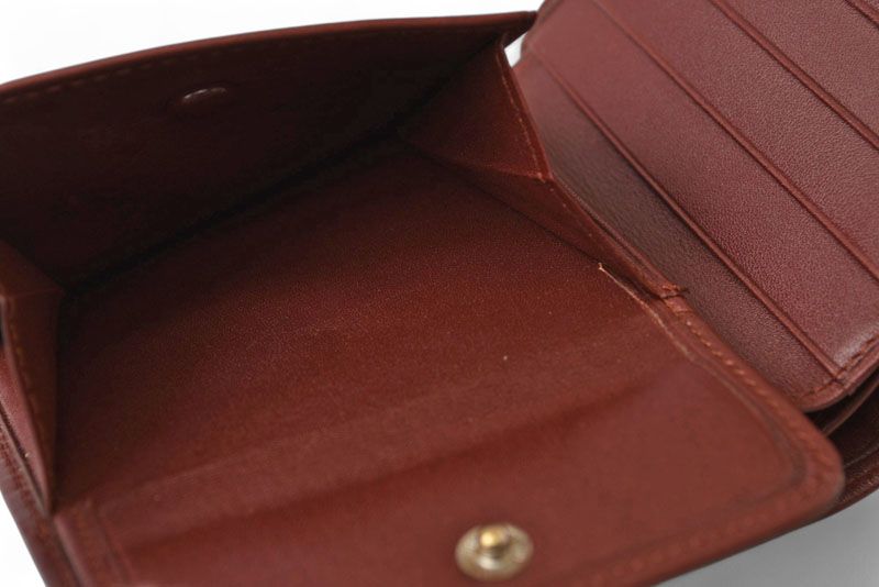 Cartier Fold Wallet Vintage Cartier Men's Wallet Must De Cartier Bordeaux
