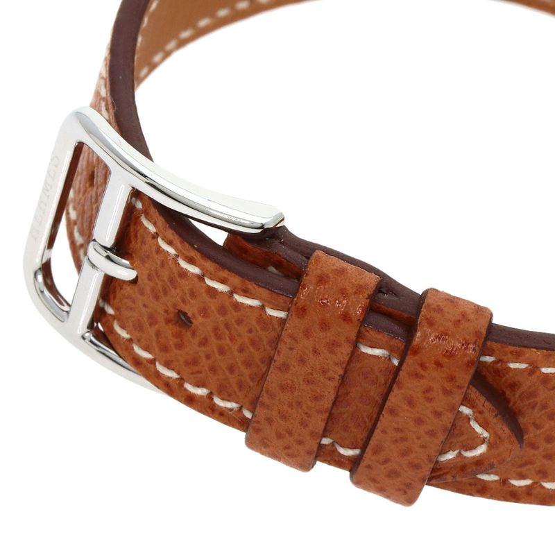 Hermes Cc3510 Cape Cod Douzone Watch SS Leather Ladies