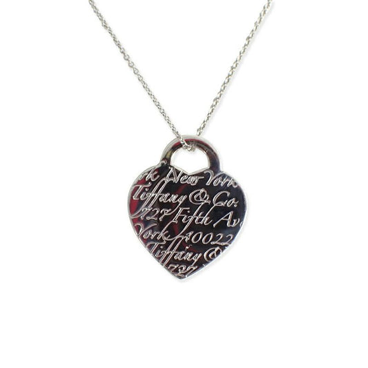 Tiffany & Co 925 Notes Heart Pendant Necklace