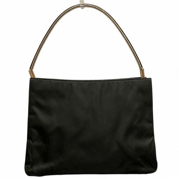 Prada Nylon Croco Shape Push Metal Handle Shoulder Bag