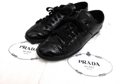 Prada Shoes Sneakers Shoes Low Cut Ladies Women Women's Enamel Patent Leather