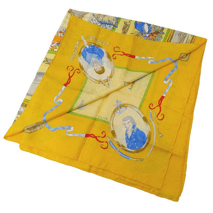 Hermes Scarf Women's Brand Carré 90 LE Geographe Geographer Silk Yellow Large