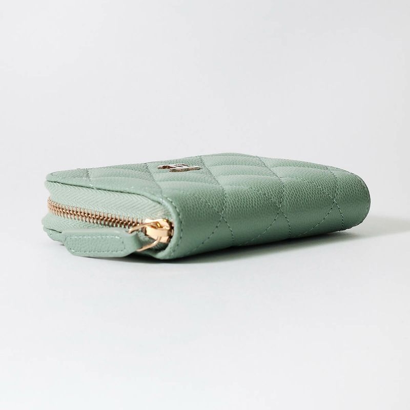 Chanel Coin Case Classic ZIP COIN Purse Mint Green