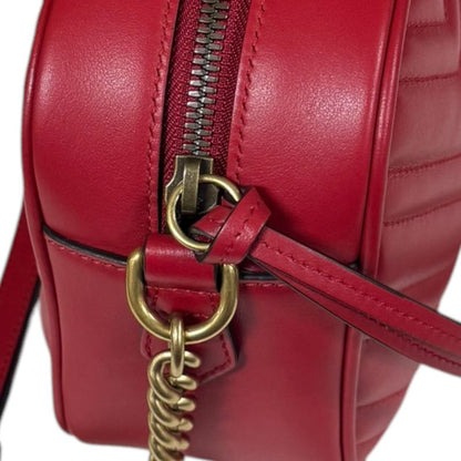 Gucci GG Marmont Shoulder Bag Leather 447632 Red Ladies Gucci  Gucci