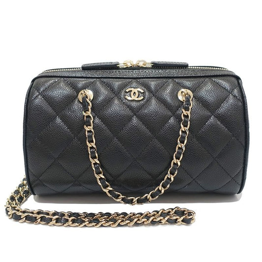 Chanel Mini Boston Chain Shoulder Ap4474 Caviar Leather