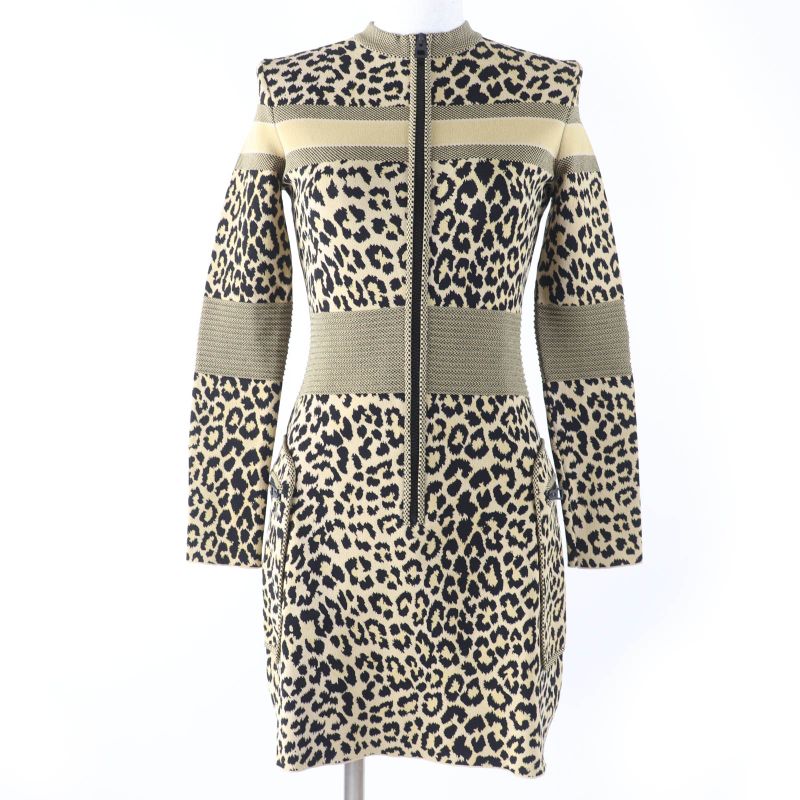 Christian DIOR 21AW 144r03am530 Leopard Print Leopard Print Long Sleeves Half