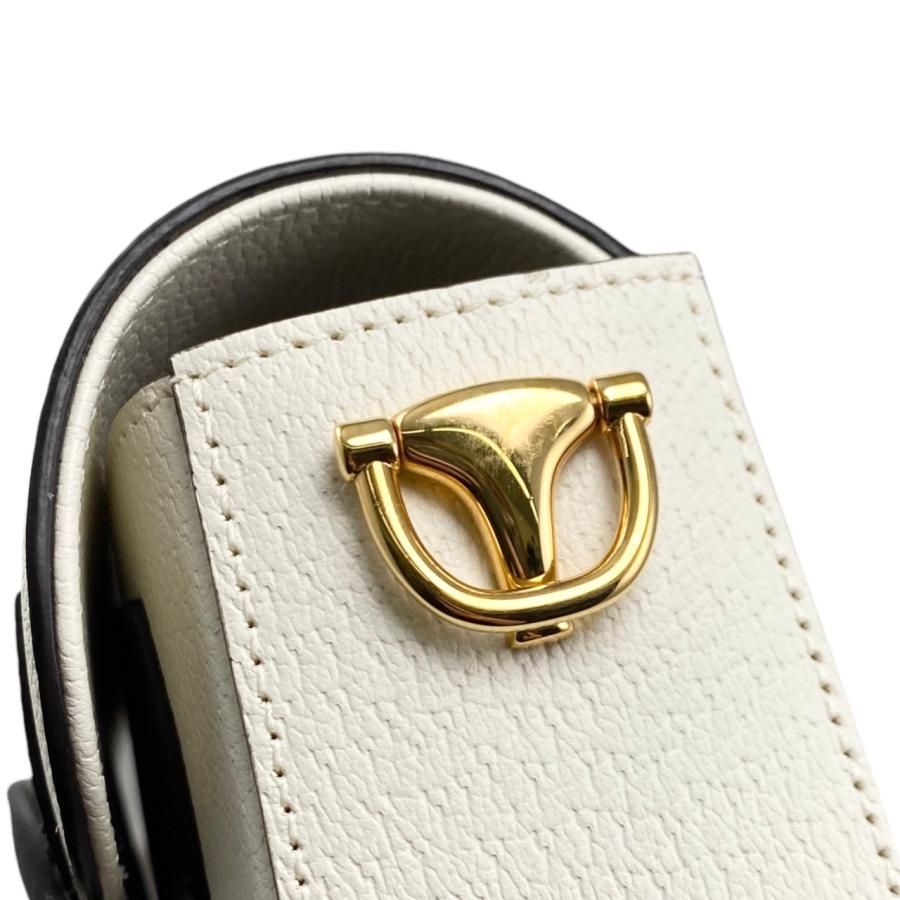 Gucci X Adidas Collaboration Shoulder Bag Horsebit 722009 Logo Chain White