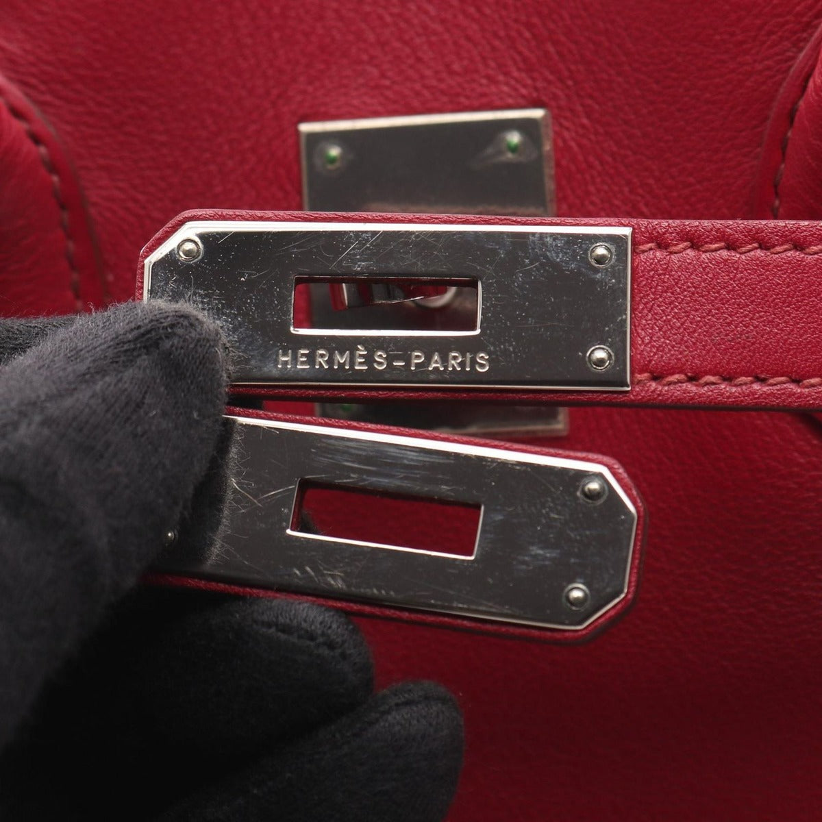 Hermes Handbag Birkin 35 Ruby Leather — view 10