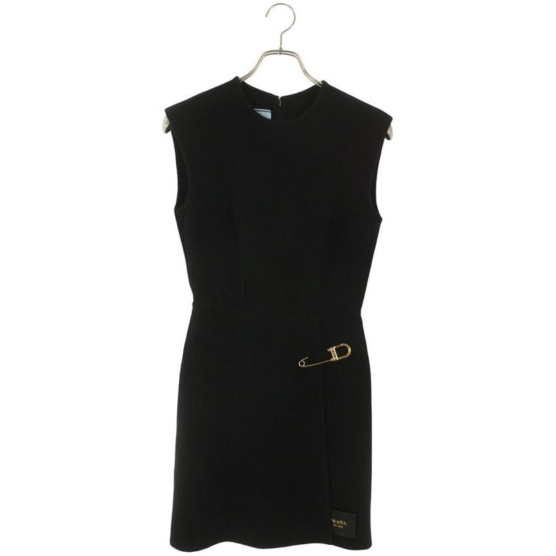 Prada P3 K49 E Washed Twill Mini Dress Women 36