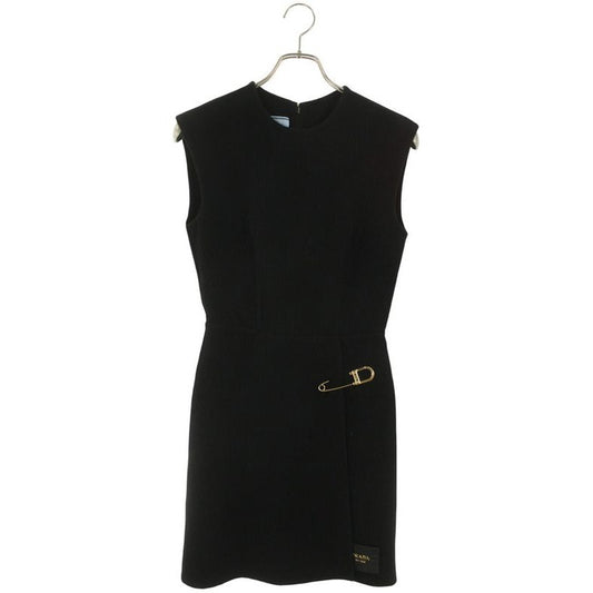 Prada P3 K49 E Washed Twill Mini Dress Women 36