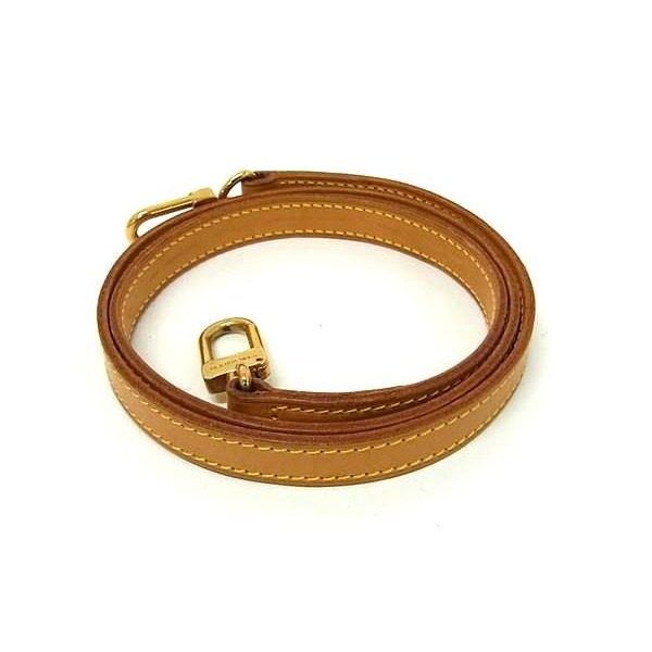 Louis Vuitton Leather Bag Shoulder Strap Brown — view 2