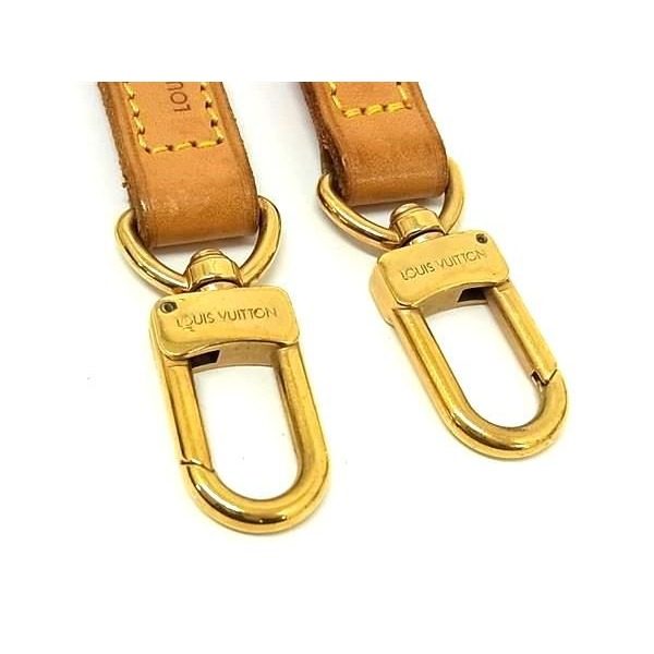 Louis Vuitton Leather Bag Shoulder Strap Brown — view 3