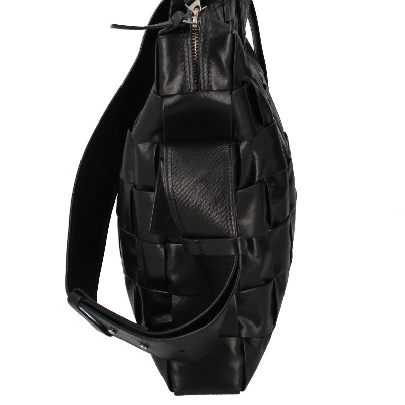 Bottega Veneta Maxi 2-Way Briefcase 629072 Intrecciato Men's Briefcase Black