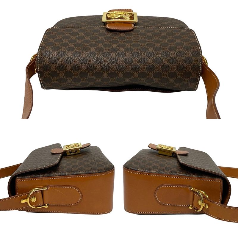 Celine Macadam Blason Triomphe Pattern Logo Carriage Hardware Leather Shoulder